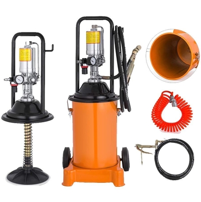 Wheeled High Pressure Air Grease Bucket Pump 12L Pneumatic Lubricator Machine