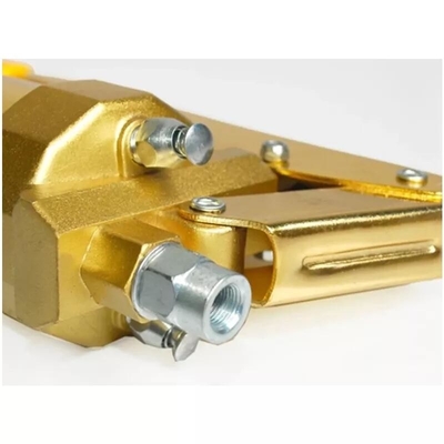 Gold Plated Hand Grease Gun Double Rod 900cc Manual Dispenser Excavator Car Filler