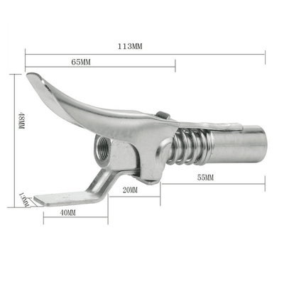 Clamp Grease Gun Nozzle High Pressure Quick Release Zerk Adapter For 1/8&quot; NPT Thread