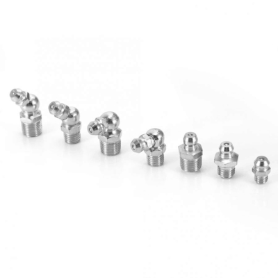 M6 M8 M10 Grease Gun Nipple Oil Nozzle Brass Straight 45 Threaded 90 Degree Grease Zerk