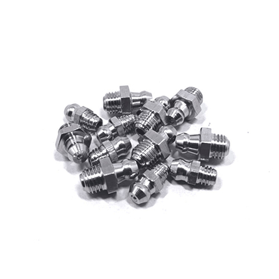 M12 Threaded Grease Nipple Fittings Straight Hydraulic Stainless Steel For Cars
