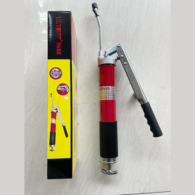 600cc Double Piston Lever Grease Gun With 6&quot; Hard Metal Extension Coupler