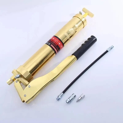 900CC Manual Grease Gun Iron Head Steel Models Imitation Gold