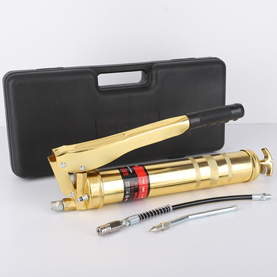 Gold Plated Double Stroke Type Grease Gun High Pressure 900cc Oil Injector
