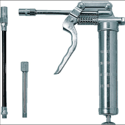 Mini Professional Pistol Grip Grease Gun With 12 Inch Flex Hose 6 Inch Extension