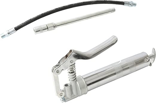 Mini Professional Pistol Grip Grease Gun With 12 Inch Flex Hose 6 Inch Extension
