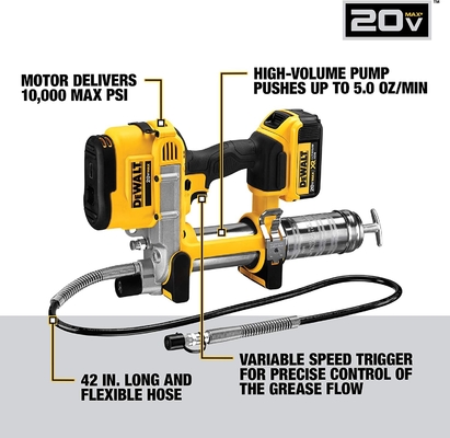 20 Volt MAX Lithium Ion Grease Gun Yellow Cordless Grease Gun