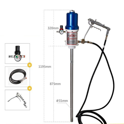 30-40Mpa Air Outlet Air Operated Grease Pump 50/1 0-7Mpa Pressure Range