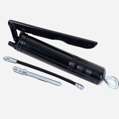 Ergonomic Hand Grease Gun With Flexible Hose And Carton Box Package