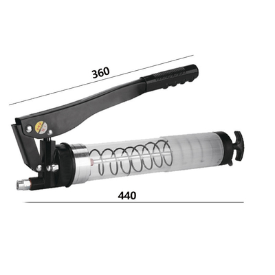 8000psi Manual Grease Gun Heavy Duty Self Priming Transparent Double Rod Grease Gun