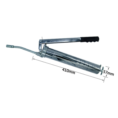 Bright Chrome Manual Grease Gun 600cc Wear-Resistant Zinc Alloy Head