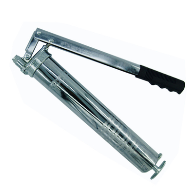 Bright Chrome Manual Grease Gun 600cc Wear-Resistant Zinc Alloy Head